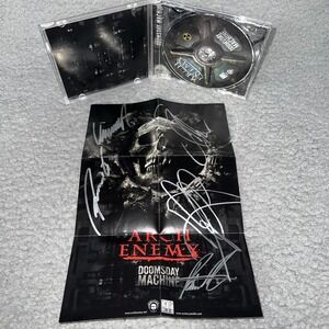 Arch Enemy Doomsday Machine CD Mini DVD 2005 *Full‎ Band Signed Album Poster